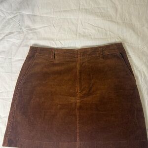 GAP Rich Brown Corduroy Skirt size 10 mini casual comfy‎ corduroy date night